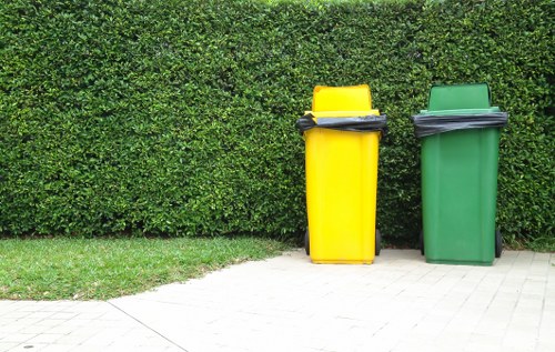Various types of construction waste materials